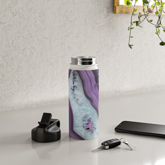 Purple Agate Slice Water Bottle Gallery Image 5