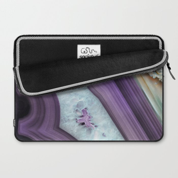 Purple Agate Slice Laptop Sleeve Gallery Image 2