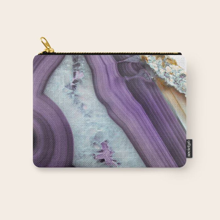 Purple Agate Slice Carry All Pouch Gallery Image 1