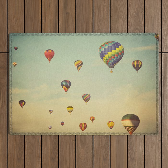 Hot Air Balloons Outdoor Rug Gallery Image 1