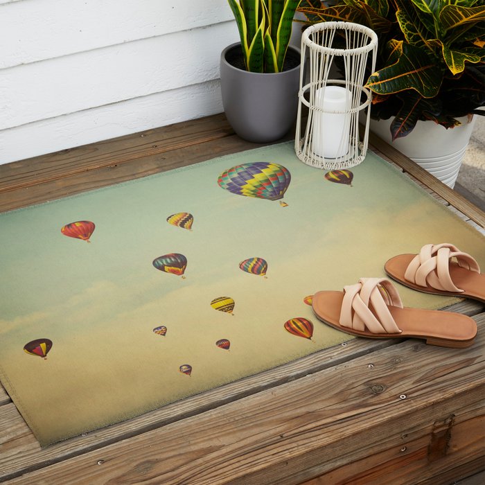 Hot Air Balloons Outdoor Rug Gallery Image 2