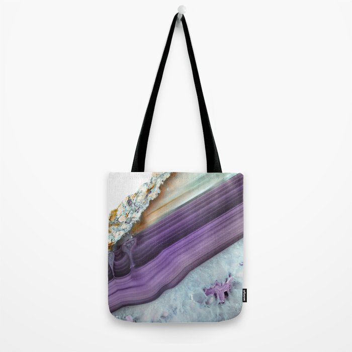 Purple Agate Slice Tote Bag Gallery Image 2