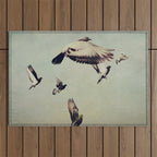 Birds in Flight - beautiful nature photograph Outdoor Rug Gallery Image 1