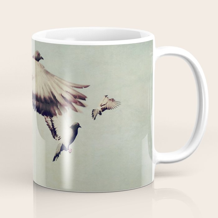 Birds in Flight - beautiful nature photograph Coffee Mug Gallery Image 1