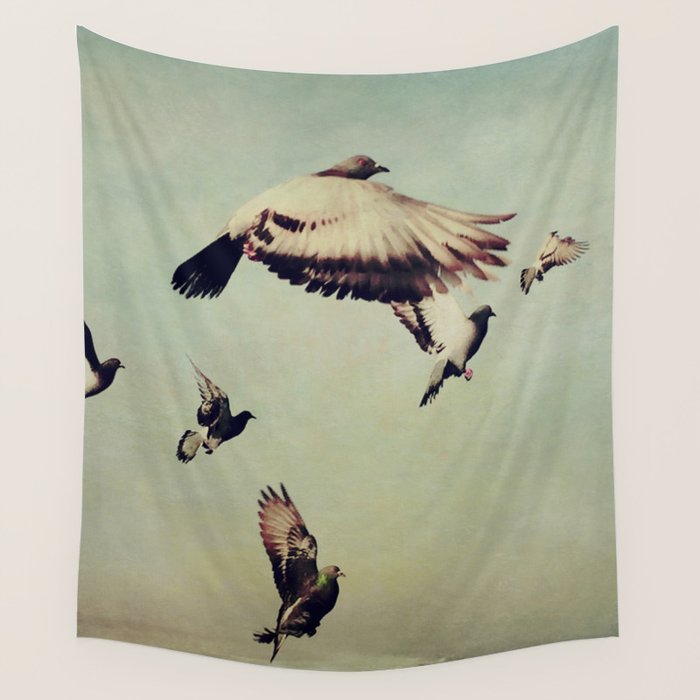 Birds in Flight - beautiful nature photograph Wall Tapestry Gallery Image 4