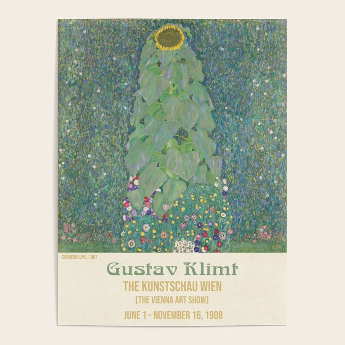 Sunflower (Sonnenblume) by Gustav Klimt Poster Gallery Image 4