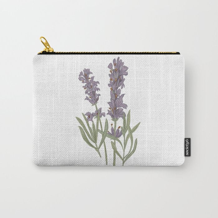 Lavender Flower Illustration Carry All Pouch Gallery Image 1