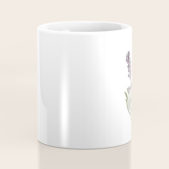 Lavender Flower Illustration Coffee Mug Gallery Image 4