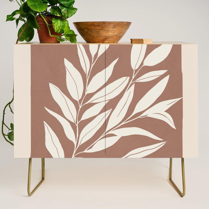 Mocha Branching Simplicity Credenza Gallery Image 1