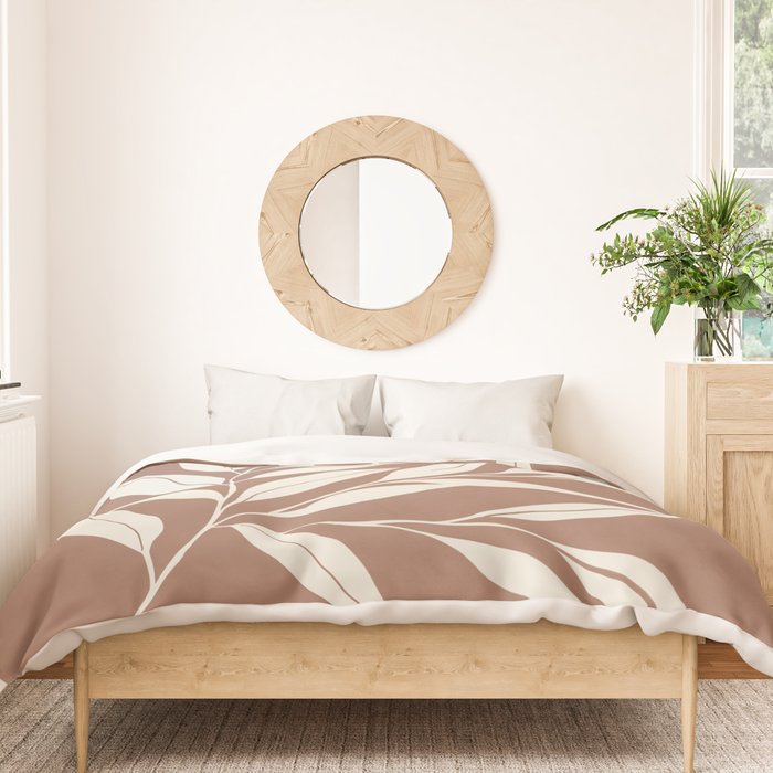 Mocha Branching Simplicity Duvet Cover Gallery Image 3