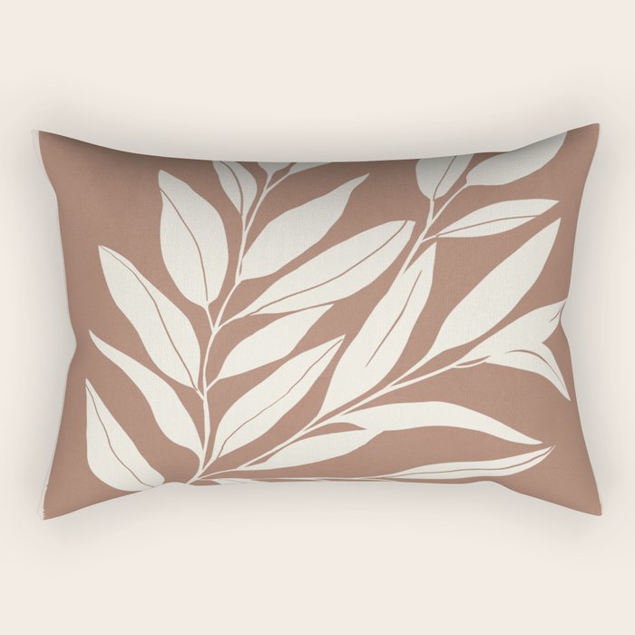 Mocha Branching Simplicity Rectangular Pillow Gallery Image 2