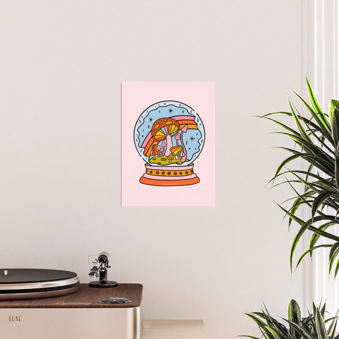 Mushroom Snow Globe Poster Gallery Image 2