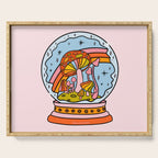 Mushroom Snow Globe Serving Tray Gallery Image 1