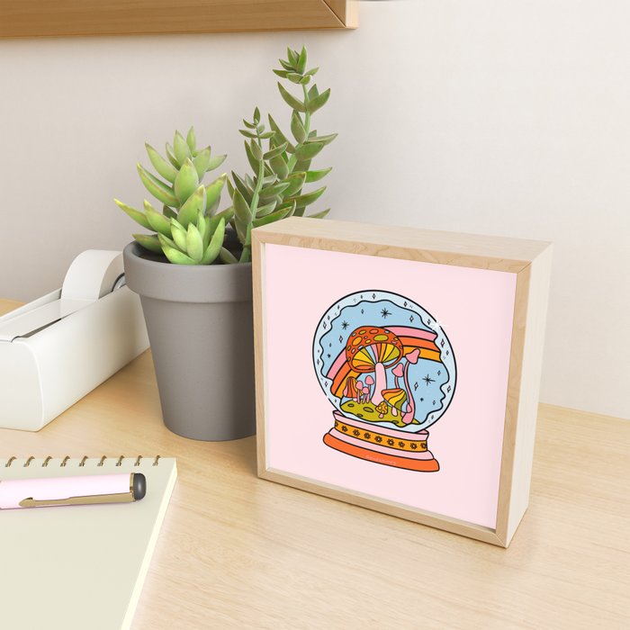 Mushroom Snow Globe Mini Art Print Gallery Image 2
