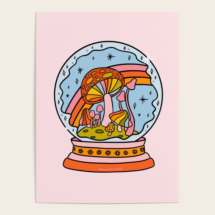 Mushroom Snow Globe Poster Gallery Image 4