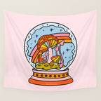 Mushroom Snow Globe Wall Tapestry Gallery Image 4