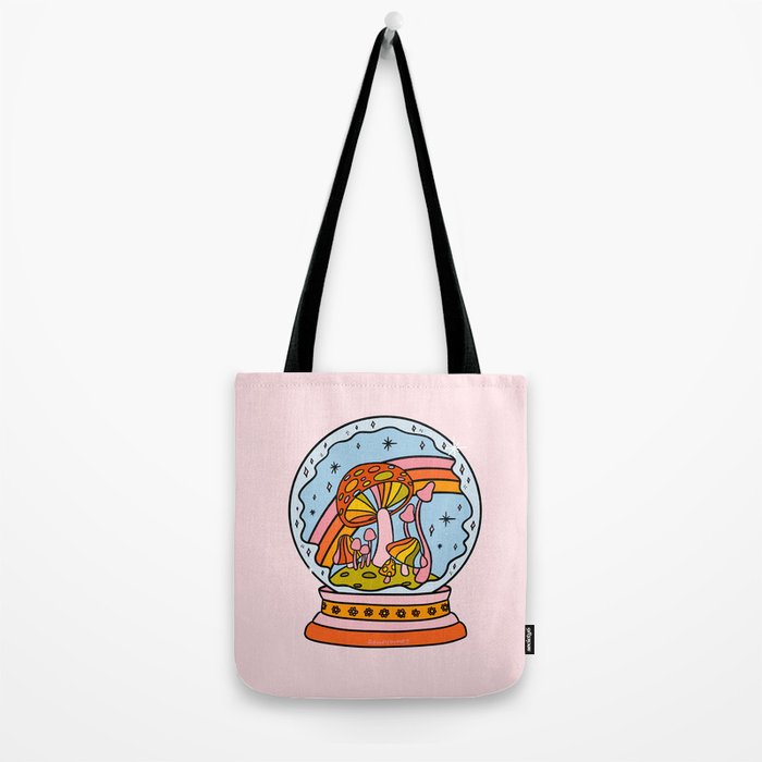 Mushroom Snow Globe Tote Bag Gallery Image 2