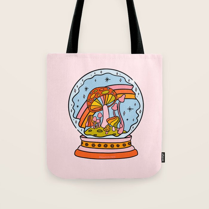 Mushroom Snow Globe Tote Bag Gallery Image 1