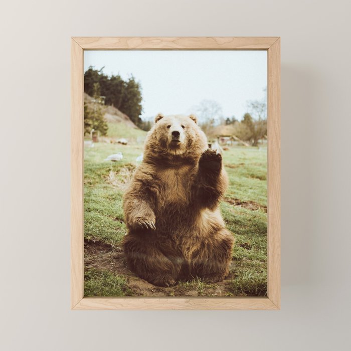 小物入れ Hi Bear Wood Wall Art by beccatapert beccatapert – Society6