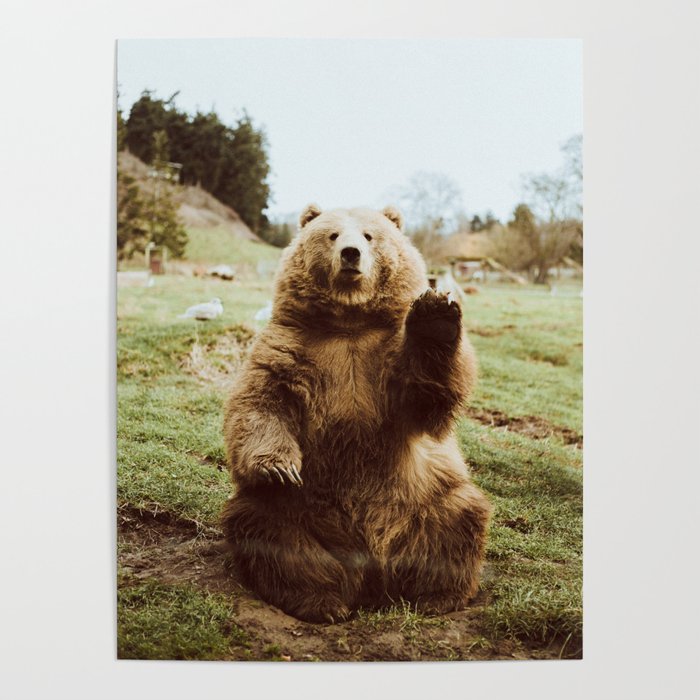 小物入れ Hi Bear Wood Wall Art by beccatapert beccatapert – Society6