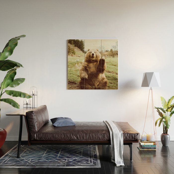 Hi Bear Wood Wall Art Gallery Image 2
