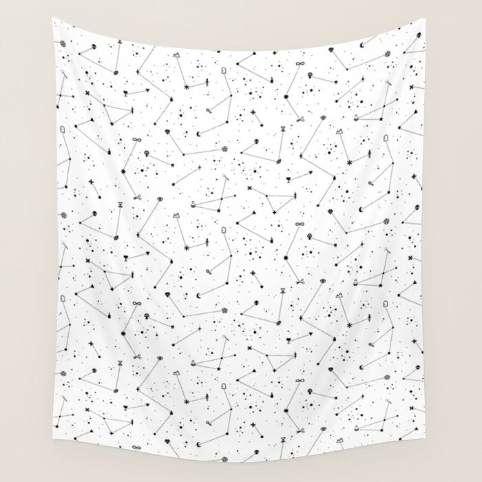 Constellations (White) Wall Tapestry Gallery Image 1