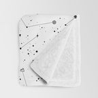 Constellations (White) Throw Blanket Gallery Image 3