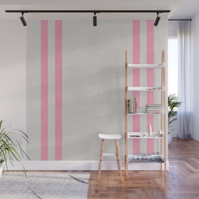 french linen - pink Wall Mural Gallery Image 1
