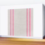 french linen - pink Wall Mural Gallery Image 2