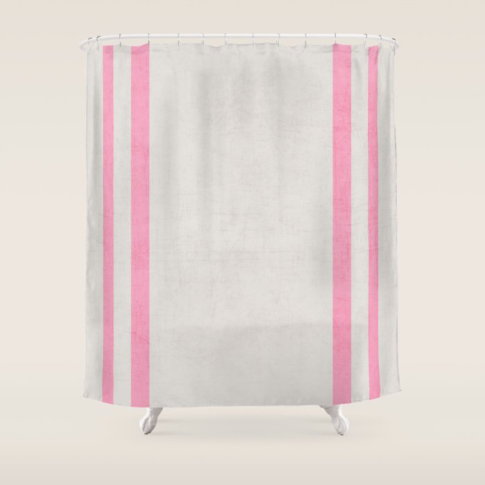 french linen - pink Shower Curtain Gallery Image 1