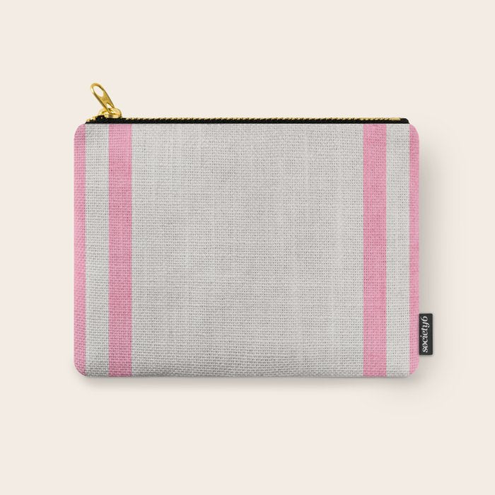 french linen - pink Carry All Pouch Gallery Image 1