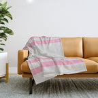 french linen - pink Throw Blanket Gallery Image 1