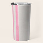 french linen - pink Travel Mug Gallery Image 3