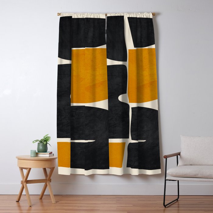 Modern Abstract Minimal Shapes 216 Window Curtain Gallery Image 5