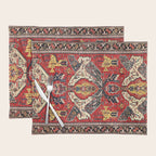Dragon Sumakh Antique East Caucasus Kuba Rug Print Placemat Gallery Image 1