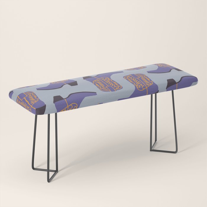 Purple Cowgirl Boot Bench Gallery Image 1
