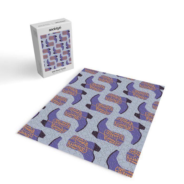 Purple Cowgirl Boot Jigsaw Puzzle Gallery Image 2