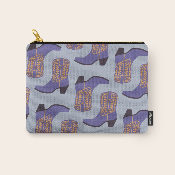 Purple Cowgirl Boot Carry All Pouch Gallery Image 1