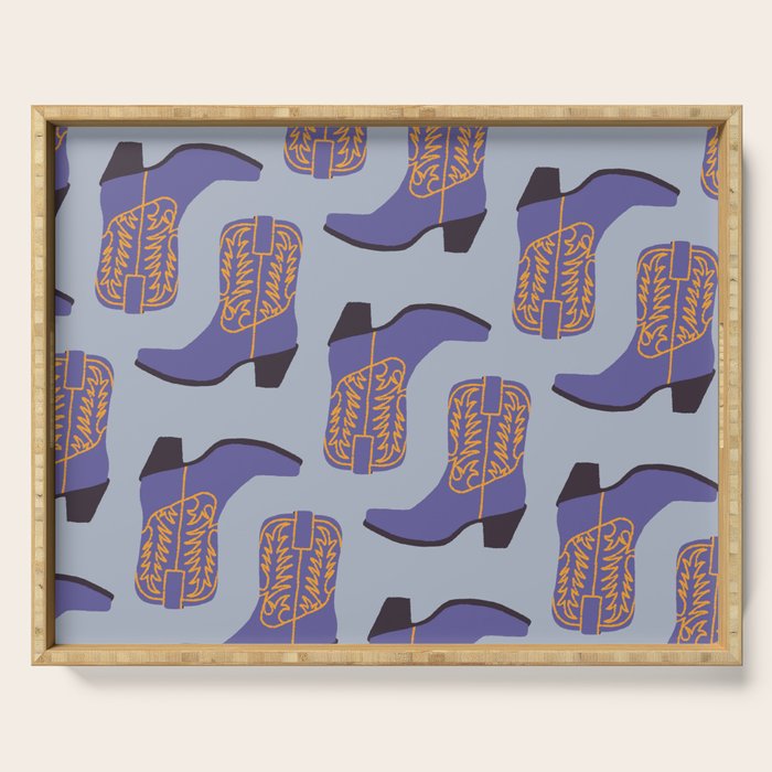 Purple Cowgirl Boot Serving Tray Gallery Image 1