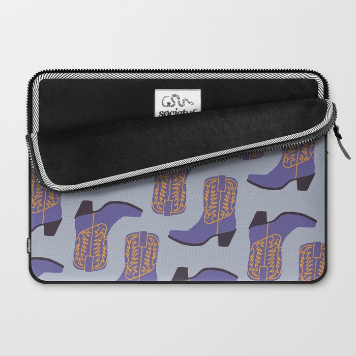 Purple Cowgirl Boot Laptop Sleeve Gallery Image 2
