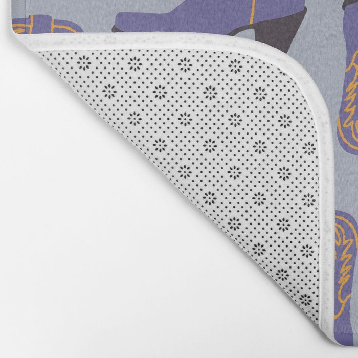 Purple Cowgirl Boot Bath Mat Gallery Image 2