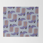 Purple Cowgirl Boot Throw Blanket Gallery Image 2