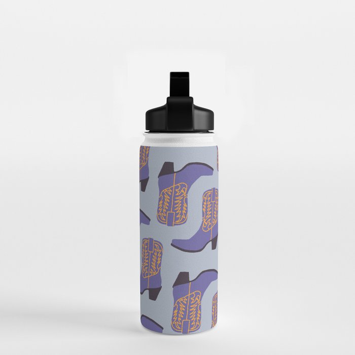 Purple Cowgirl Boot Water Bottle Gallery Image 2