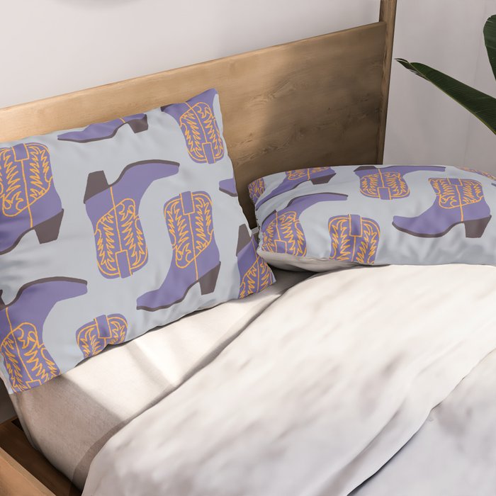Purple Cowgirl Boot Pillow Sham Gallery Image 2
