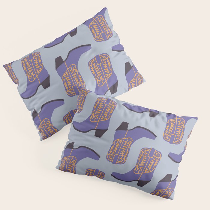 Purple Cowgirl Boot Pillow Sham Gallery Image 3