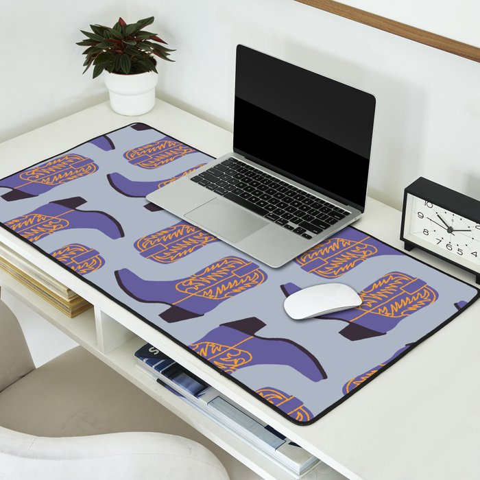 Purple Cowgirl Boot Desk Mat Gallery Image 2
