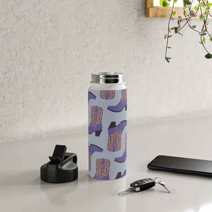 Purple Cowgirl Boot Water Bottle Gallery Image 4