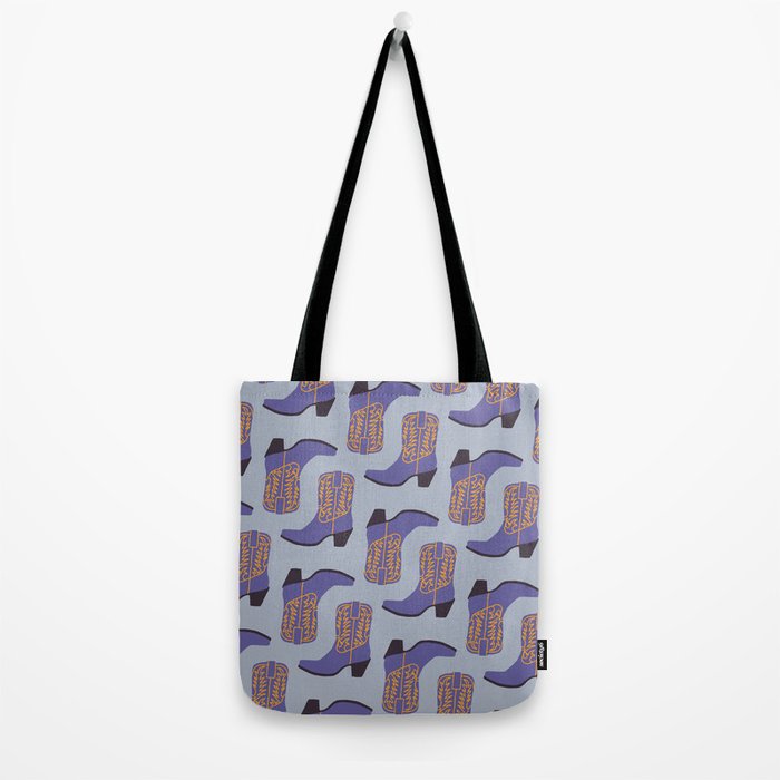 Purple Cowgirl Boot Tote Bag Gallery Image 2