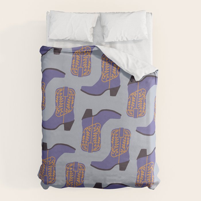 Purple Cowgirl Boot Duvet Cover Gallery Image 6
