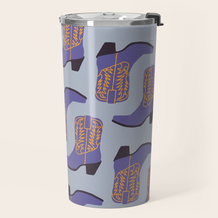 Purple Cowgirl Boot Travel Mug Gallery Image 2